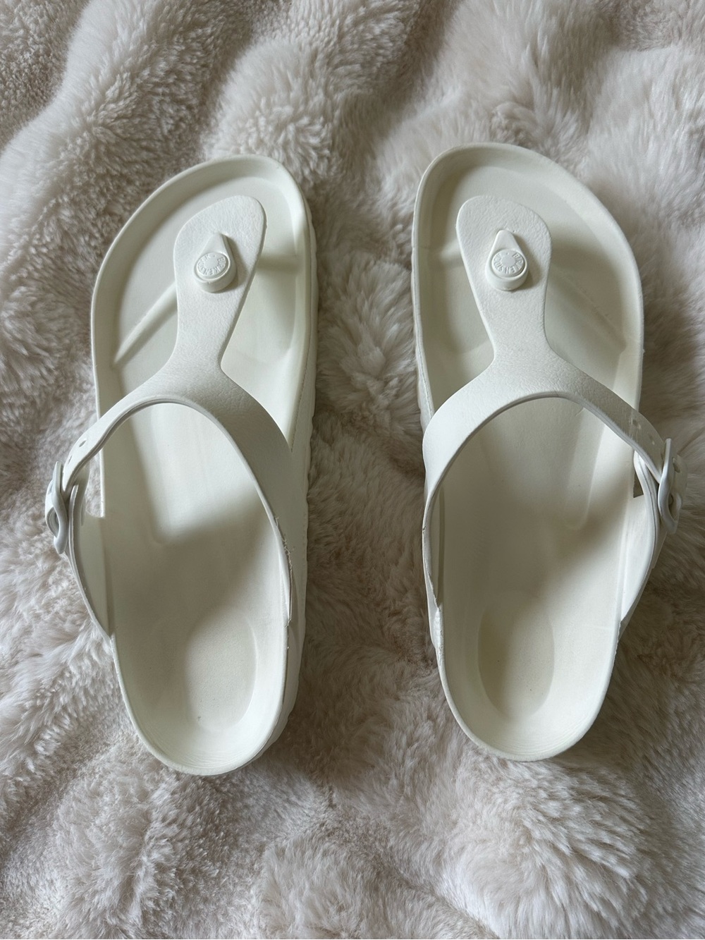 Birkenstock white Gizeh Essentials EVA Sandal